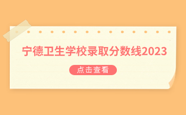 宁德卫生学校录取分数线2023