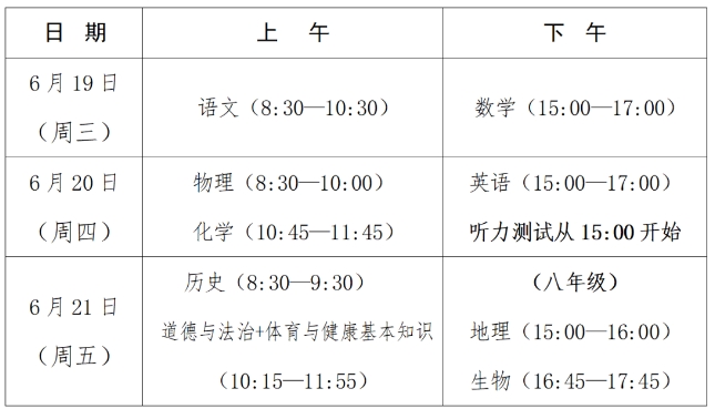 事关中考!福建2024年中考具体时间已确定!